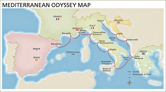 Mediterranean Odyssey Map