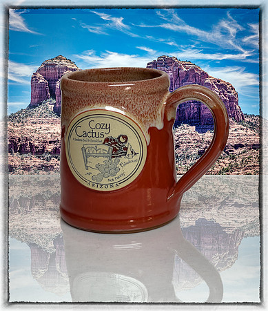 Cozy Cactus Mug reflected