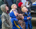 Farm Children Watching their 1st Drone