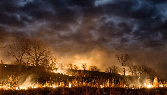Night Burn w/Clouds